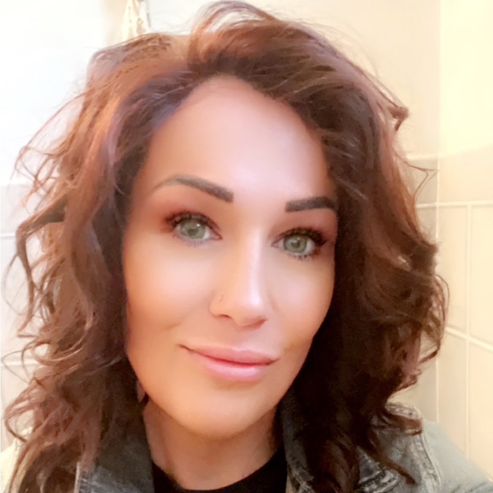 Auburn human hair wig